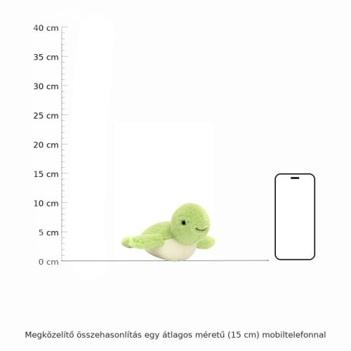 Jellycat pici teknős - Jellycar Fluffy Turtle