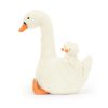 Jellycat hattyú mama kicsinyeivel - Jellycat Featherful Swan