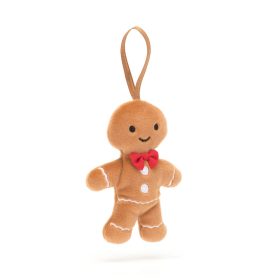    Jellycat plüss mézeskalács fiú karácsonyfadísz - Jellycat Festive Folly Gingerbread Fred