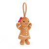 Jellycat plüss mézeskalács lány karácsonyfadísz - Jellycat Festive Folly Gingerbread Ruby