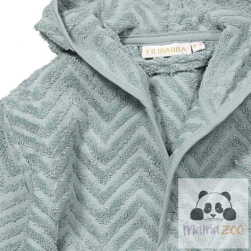 FiliBabba pamut köntös - zöld (3-4 éves)