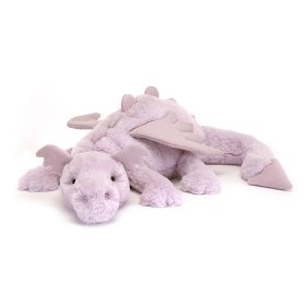   Jellycat levendula színű plüss sárkány, 66 cm - Jellycat Lavender Dragon
