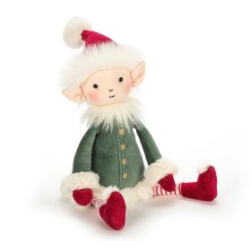   Jellycat plüss karácsonyi manó 34 cm - Jellycat Leffy Elf Medium