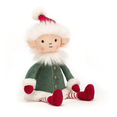 JellyCat plüss karácsonyi manó 23 cm - Jellycat Leffy Elf