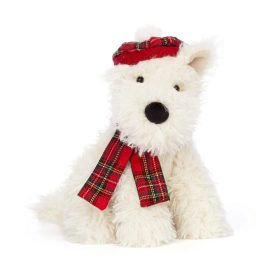   Jellycat plüss Westie karácsonyi ruhában - Jellycat Winter Warmer Munro Scottie Dog