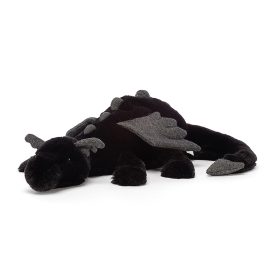   Jellycat fekete plüss sárkány, 50 cm - Jellycat Onyx Dragon Medium
