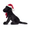 Jellycat karácsonyi plüss labrador - Jellycat Winter Warmer Pippa Black Labrador