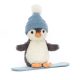 Jellycat Peanut pingvin snowboardon - Jellycat Peanut Penguin Snowboarding