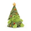 Jellycat Ricky plüss béka karácsonyi kiadás - Christmas Tree Ricky Rain Frog