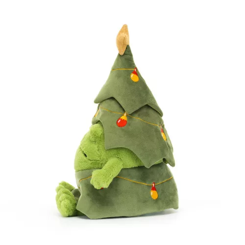 Jellycat Ricky plüss béka karácsonyi kiadás - Christmas Tree Ricky Rain Frog