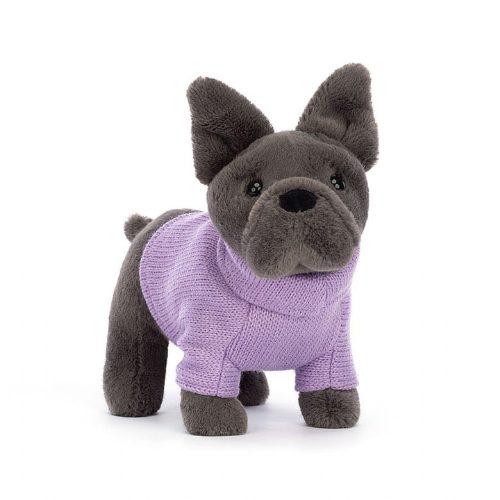 Jellycat plüss francia bulldog - Sweater French Bulldog Purple
