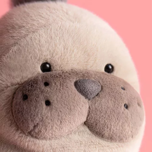 Jellycat Roarwell plüss oroszlánfóka szürke hajtinccsel és bajuszos pofival