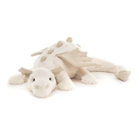   Jellycat hófehér plüss sárkány, 50 cm - Jellycat Snow Dragon Medium