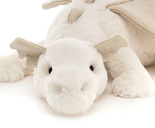 Jellycat hófehér plüss sárkány 30 cm - Jellycat Snow Dragon Little