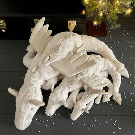 Jellycat hófehér plüss sárkány 30 cm - Jellycat Snow Dragon Little