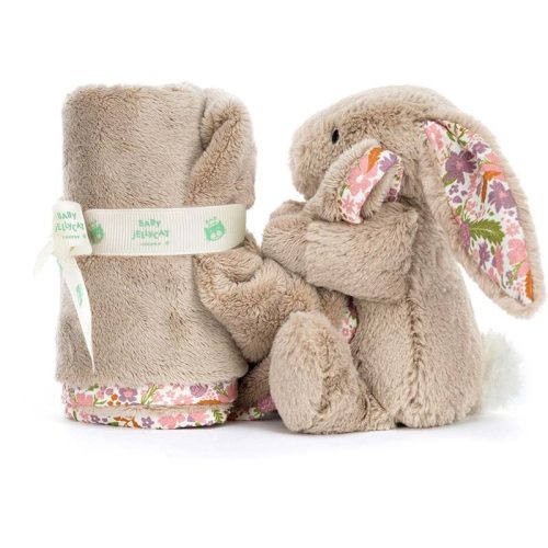 Jellycat Petal nyuszis szundikendő - Jellycat Blossom Beige Bunny 'Petal' Soother