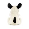 Jellycat fekete-fehér kutyusos szundikendő - Jellycat Bashful Black & Cream Puppy Soother