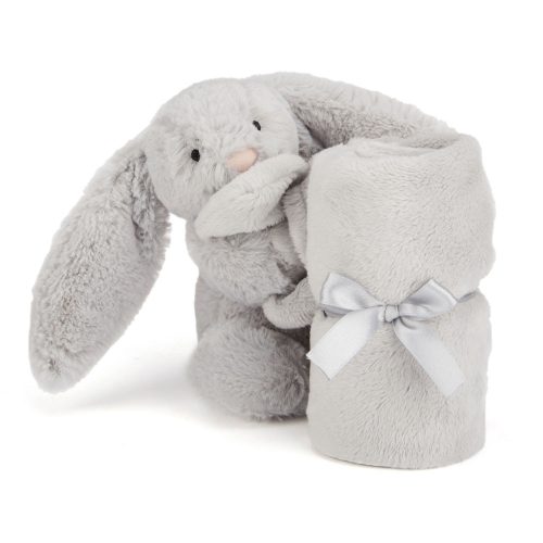 Jellycat szürke nyuszis szundikendő - Jellycat Bashful Silver Bunny Soother