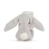 Jellycat szürke nyuszis szundikendő - Jellycat Bashful Silver Bunny Soother