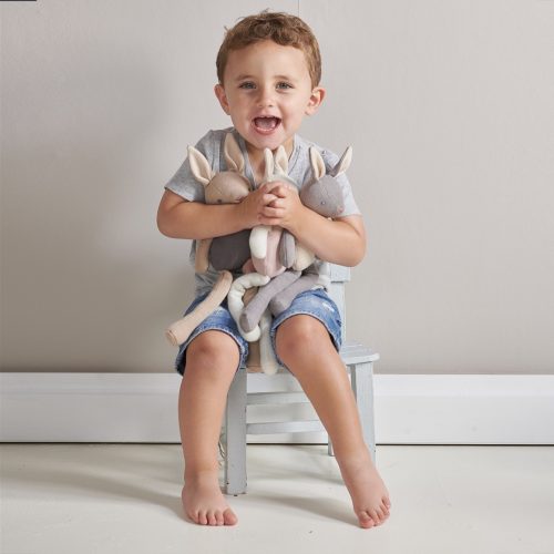 ThreadBear barnás szürke nyuszi - ThreadBear Baby Threads Taupe Bunny