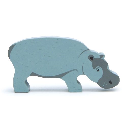 wooden Hippopotamus tender leaf toys