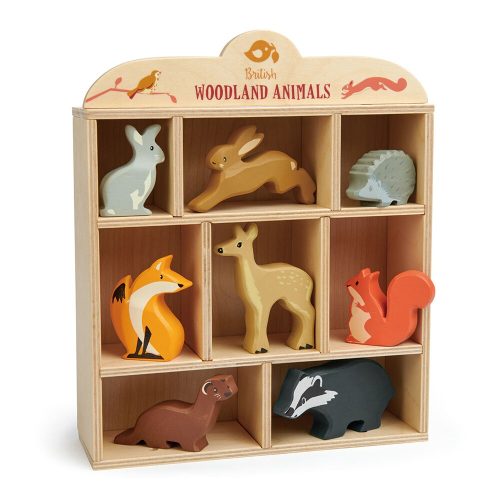  Tender Leaf Toys Kids Animals Shelf - Woodland - Set of 8