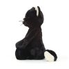 Jellycat fekete plüss cica - Bashful Black Kitten