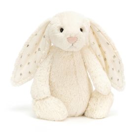   Jellycat fehér plüss nyuszi csillagos fülekkel - Jellycat Bashful Twinkle Bunny