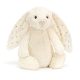 Jellycat fehér plüss nyuszi csillagos fülekkel - Jellycat Bashful Twinkle Bunny