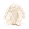 Jellycat fehér plüss nyuszi csillagos fülekkel - kicsi - Bashful Twinkle Bunny Little