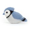 JellyCat plüss madár, kék szajkó - Birdling Blue Jay
