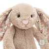 Jellycat bézs plüss nyuszi virágos fülekkel - Jellycat Blossom Bea Beige Bunny