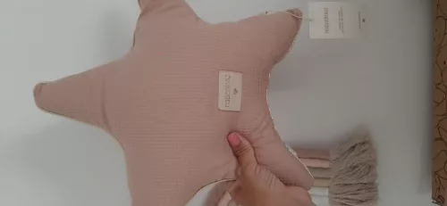 Nobodinoz Aristole pamut  Csillag párna - misty pink