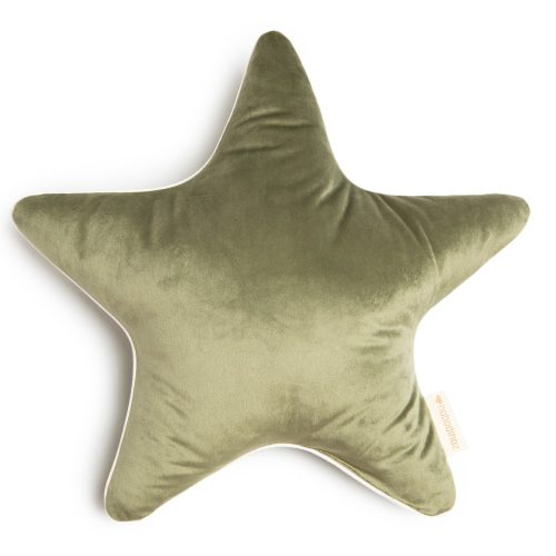 Nobodinoz Aristole star cushion - olive green