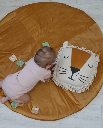 Nobodinoz KILIMANJARO bársony játszószőnyeg - mustársárga