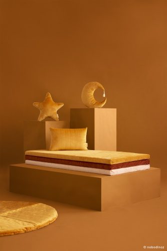 Nobodinoz KILIMANJARO bársony játszószőnyeg - mustársárga