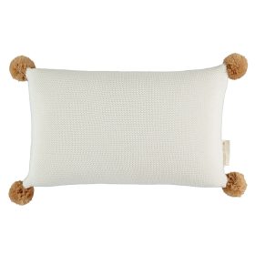 Nobodinoz SO NATURAL kötött bojtos párna - milk