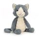 Jellycat fehér-szürke plüss cica - Jellycat Tuffet Cat